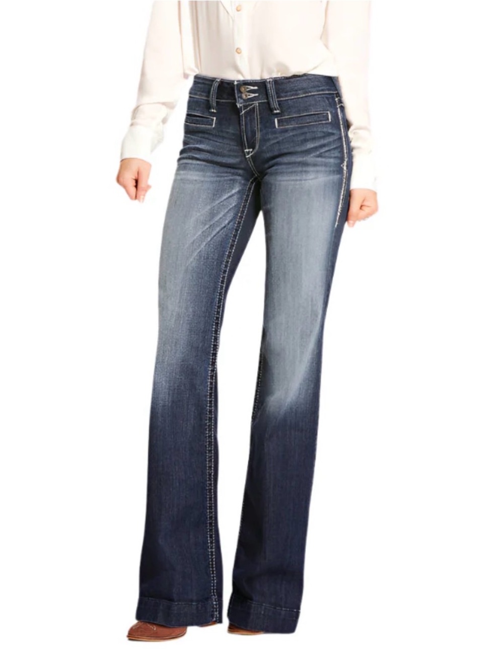 Ariat Mid to Dark Wash Flare Jeans